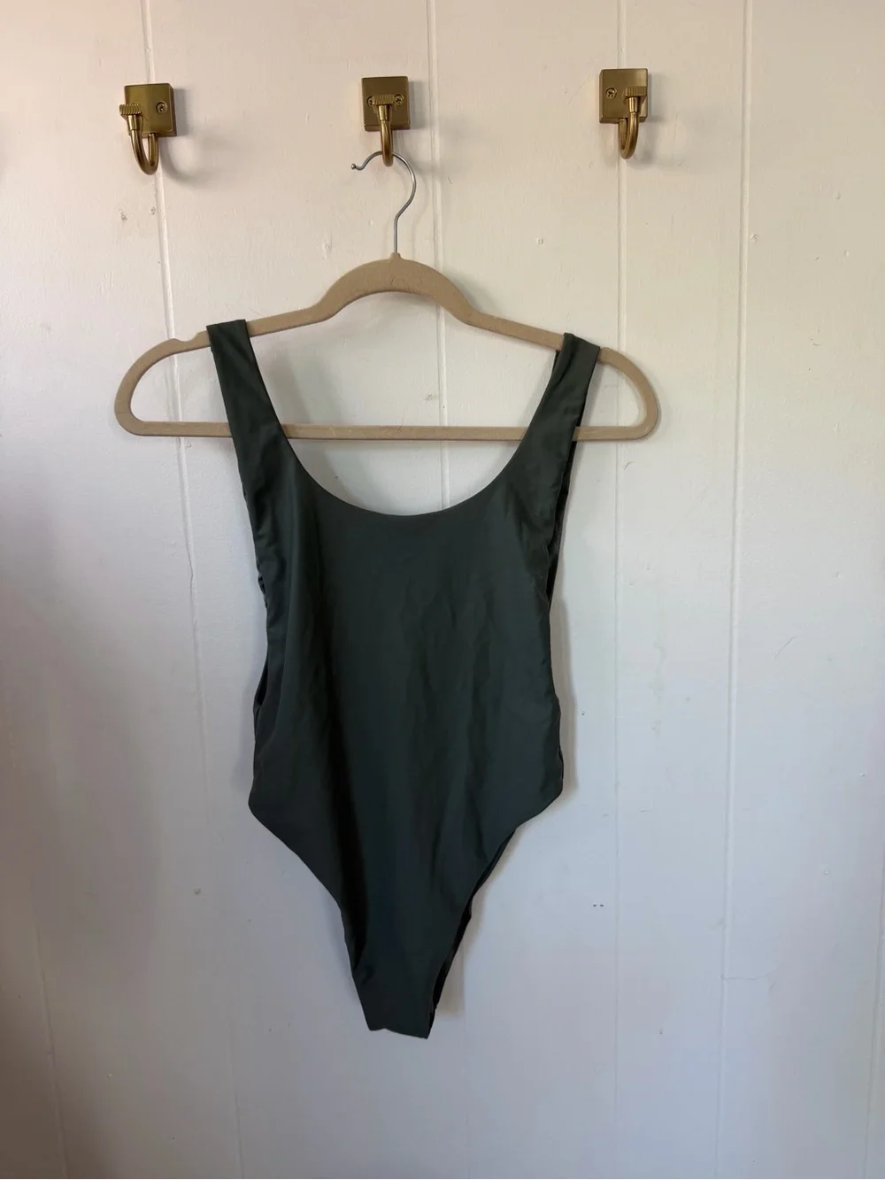 Women One-Piece Swimsuit in Olive Green